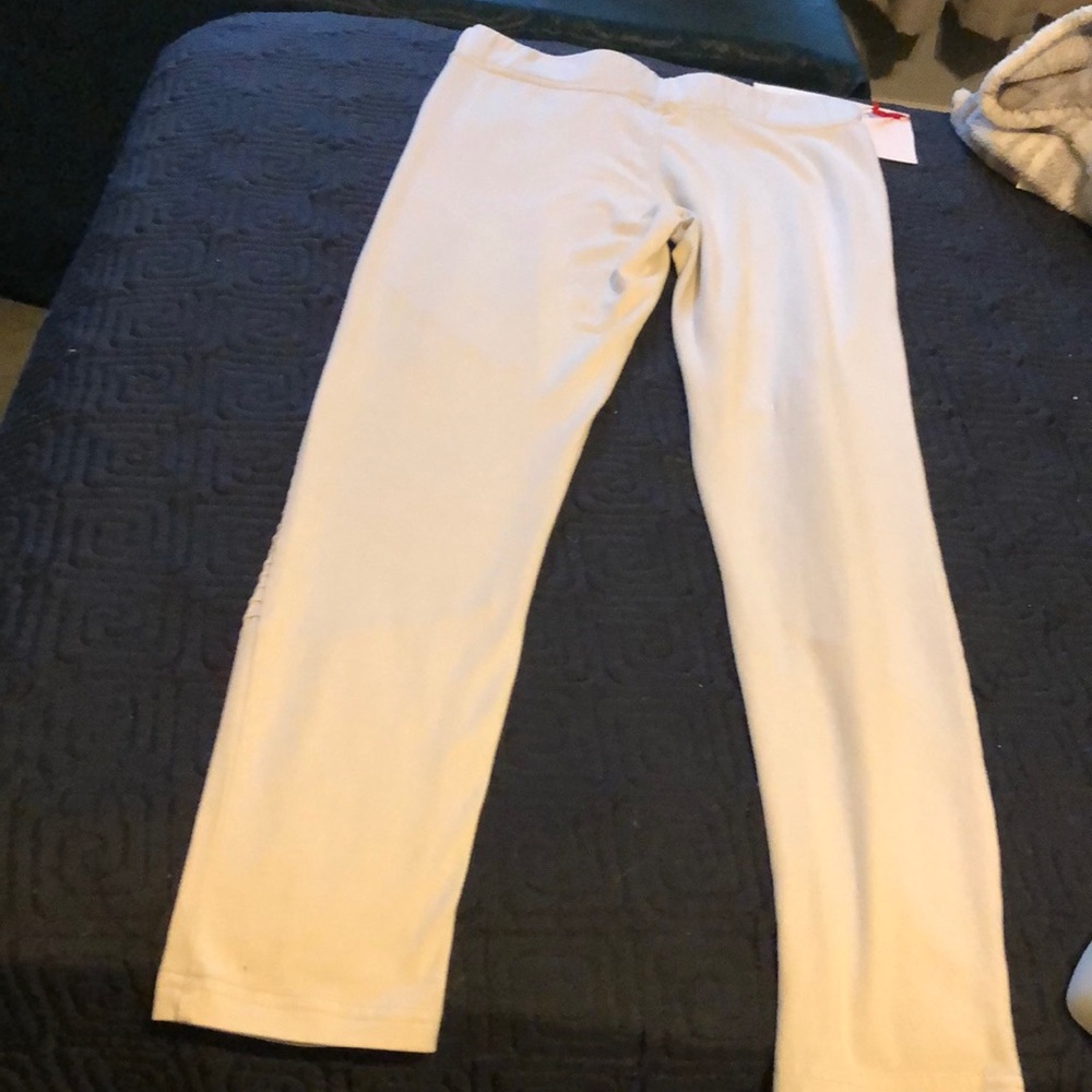 Beige Ribbed Leggings - Picture 2 of 6